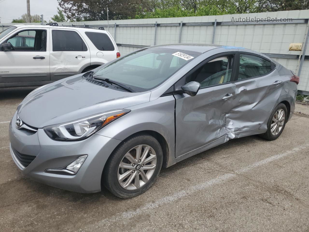 2015 Hyundai Elantra Se Silver vin: 5NPDH4AE1FH598848