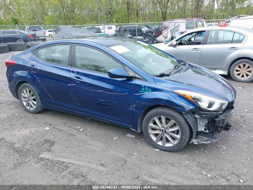 2016 Hyundai Elantra Se Blue vin: 5NPDH4AE1GH656524