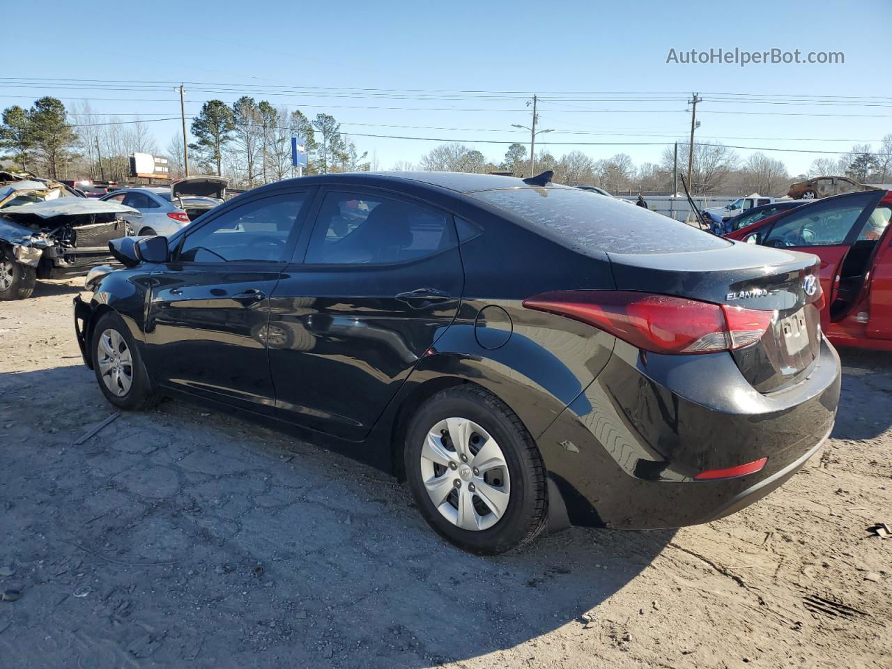 2016 Hyundai Elantra Se Black vin: 5NPDH4AE1GH669094