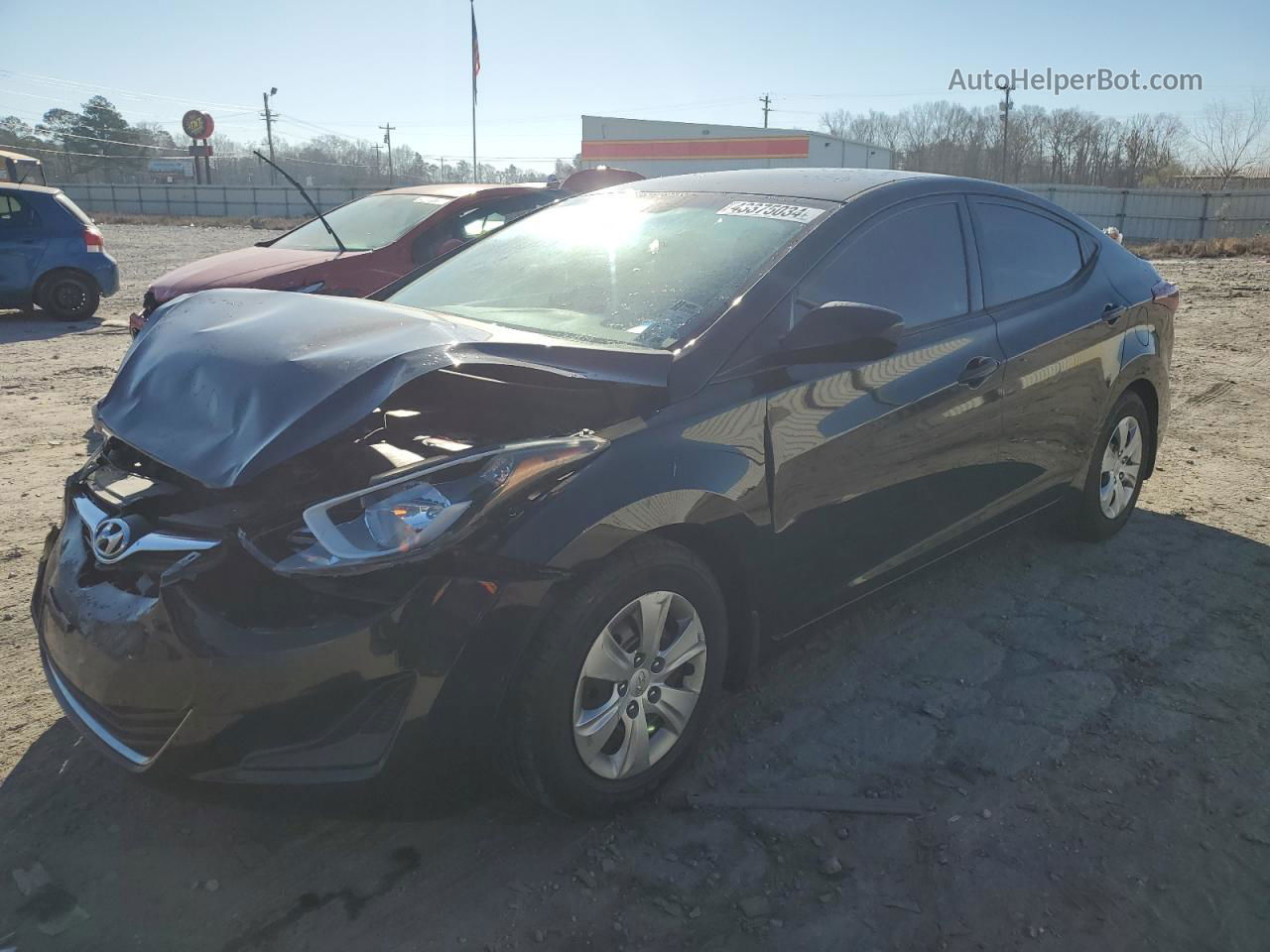 2016 Hyundai Elantra Se Black vin: 5NPDH4AE1GH669094