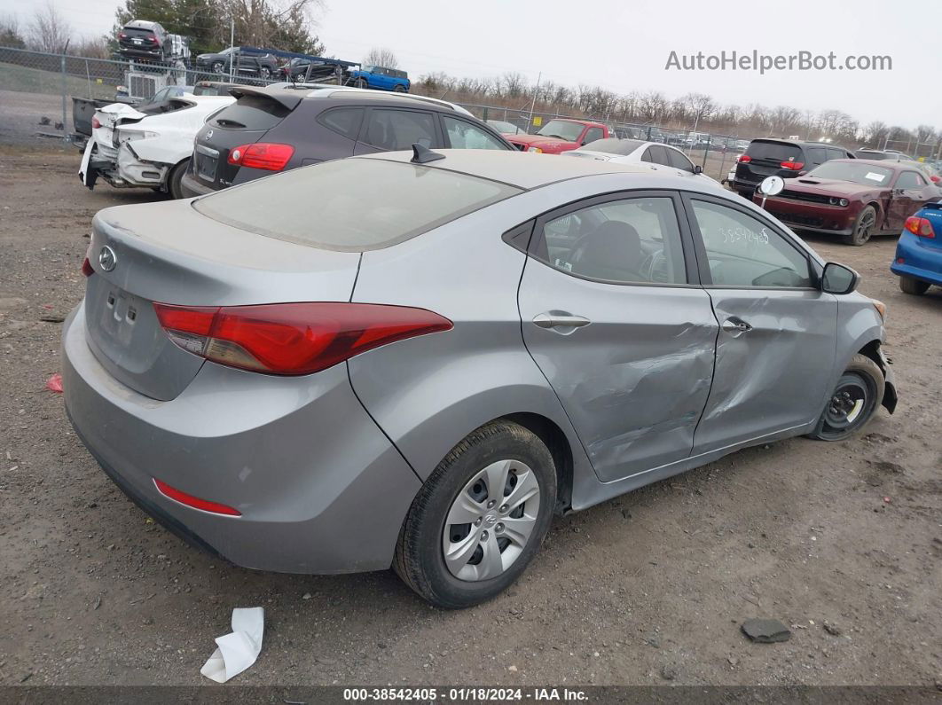 2016 Hyundai Elantra Se Gray vin: 5NPDH4AE1GH670441