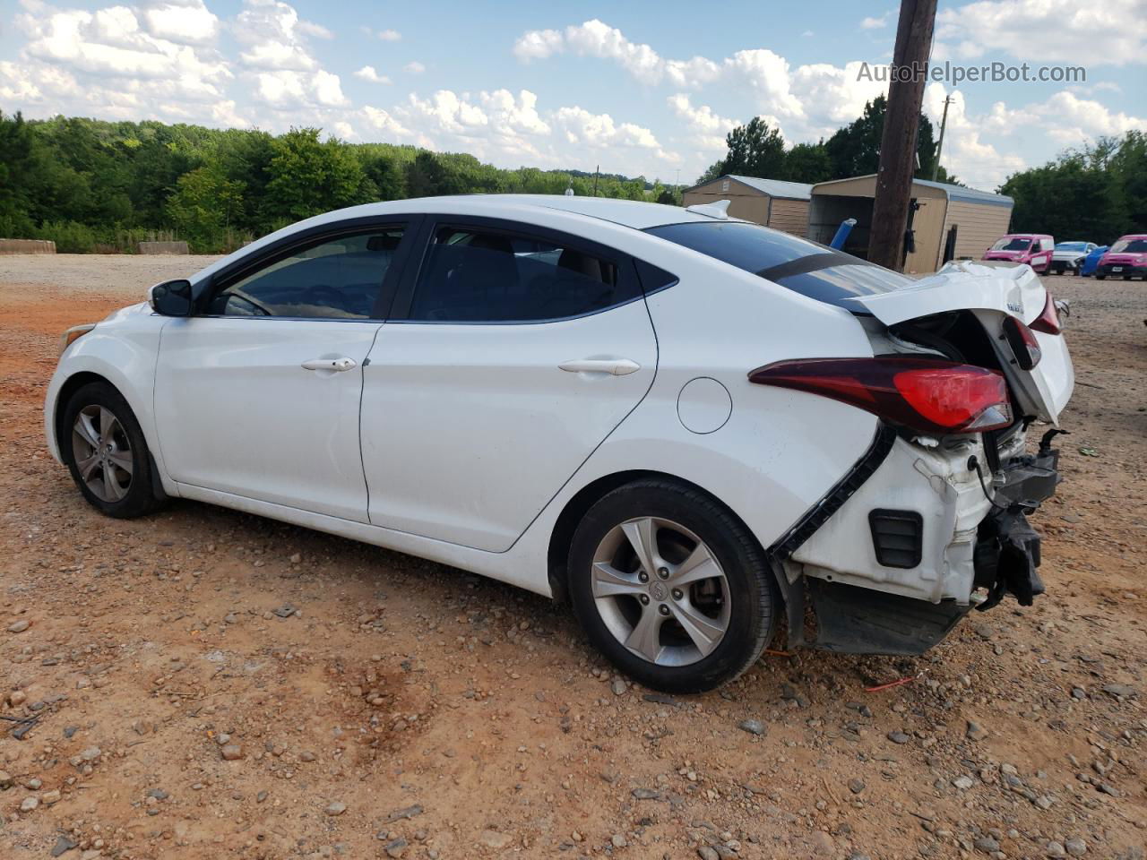 2016 Hyundai Elantra Se White vin: 5NPDH4AE1GH672822