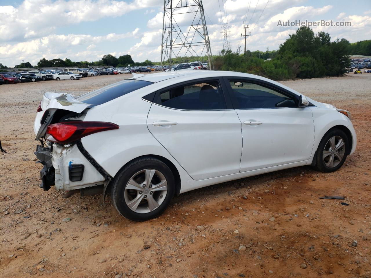 2016 Hyundai Elantra Se White vin: 5NPDH4AE1GH672822