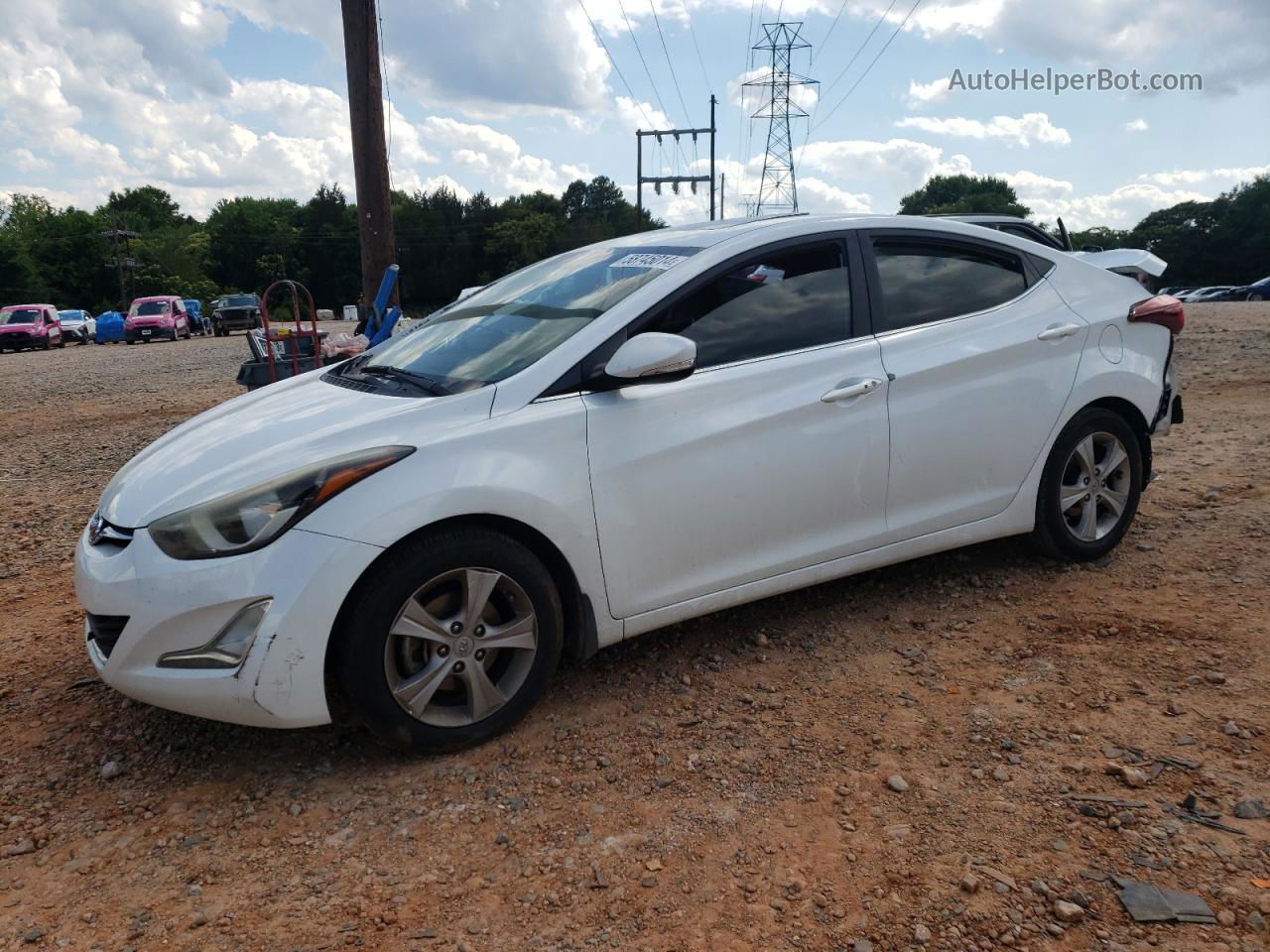 2016 Hyundai Elantra Se White vin: 5NPDH4AE1GH672822