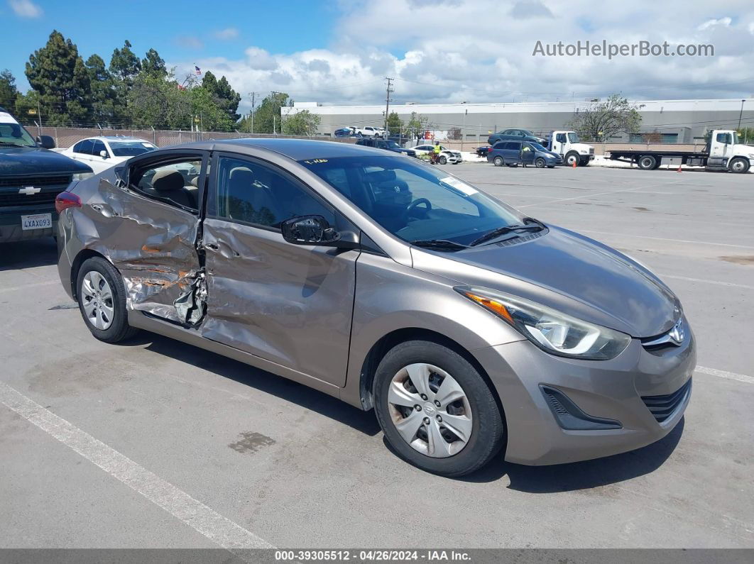 2016 Hyundai Elantra Se Золотой vin: 5NPDH4AE1GH686302