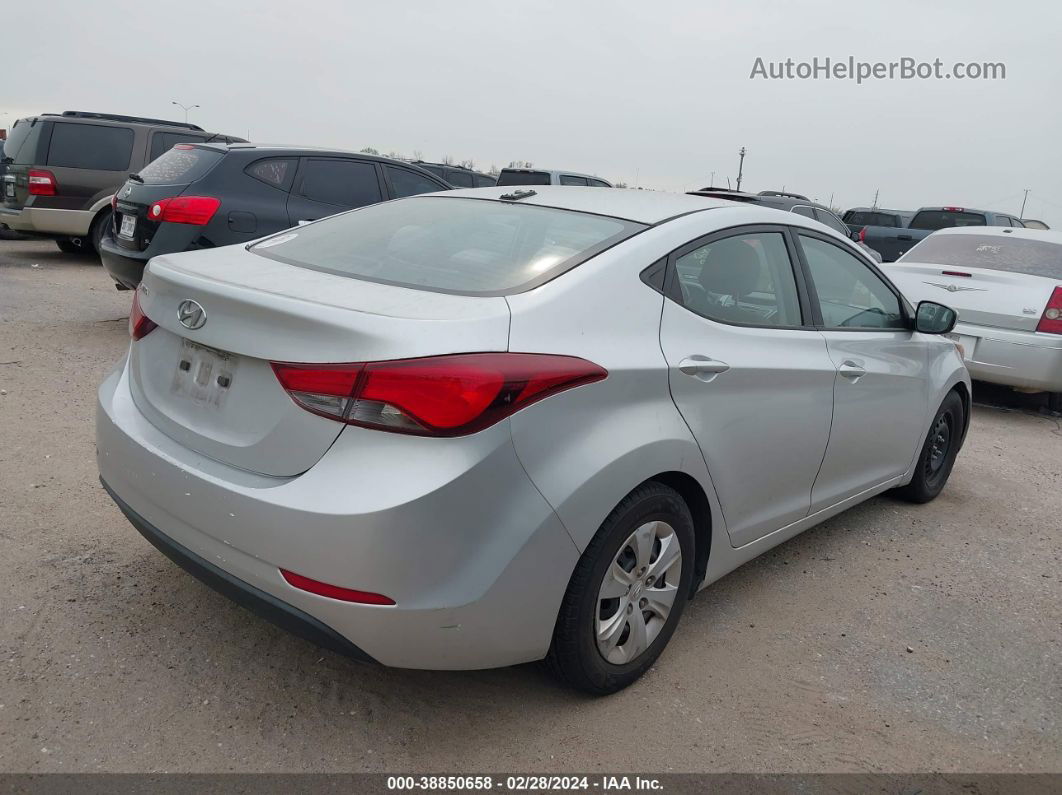 2016 Hyundai Elantra Se Silver vin: 5NPDH4AE1GH697784