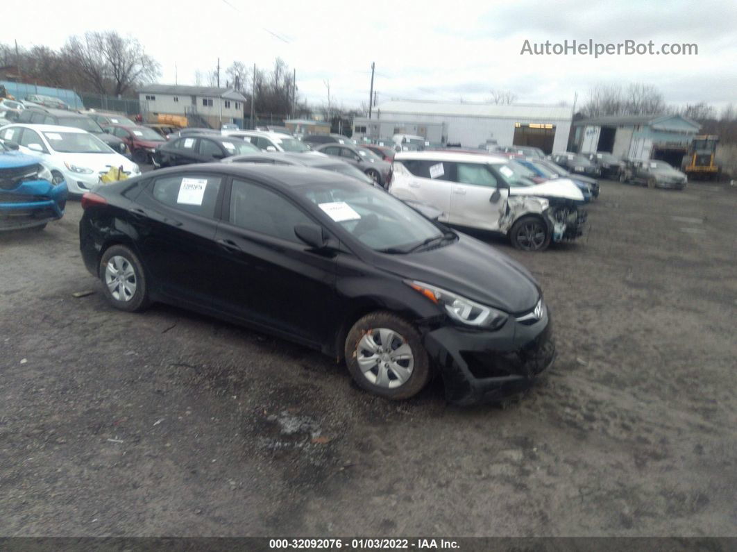 2016 Hyundai Elantra Se Black vin: 5NPDH4AE1GH702952