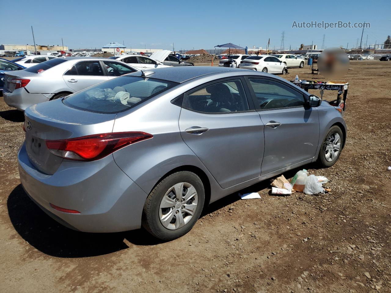 2016 Hyundai Elantra Se Gray vin: 5NPDH4AE1GH706578