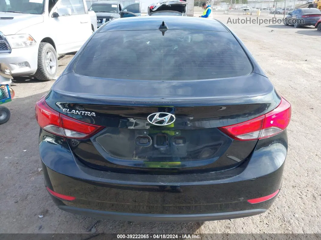 2016 Hyundai Elantra Se Black vin: 5NPDH4AE1GH711733