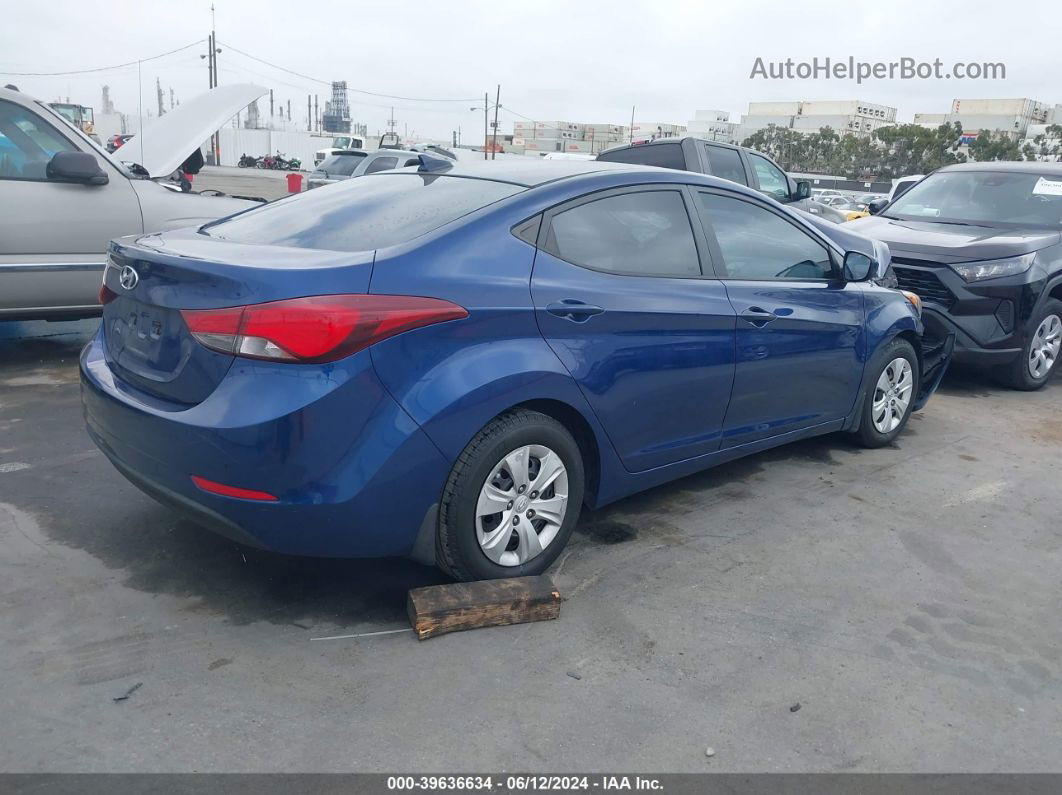 2016 Hyundai Elantra Se Blue vin: 5NPDH4AE1GH712042