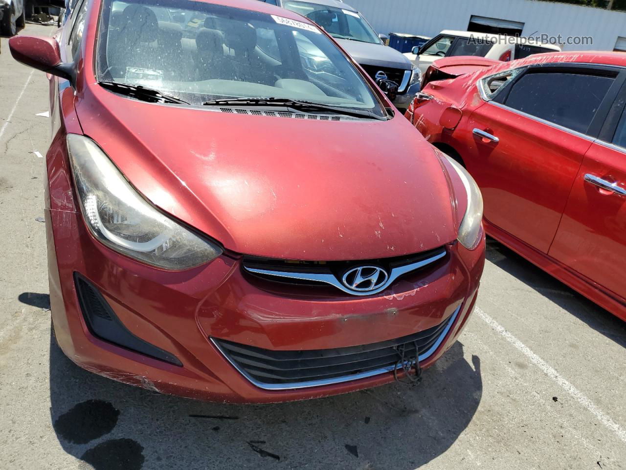 2016 Hyundai Elantra Se Red vin: 5NPDH4AE1GH715443