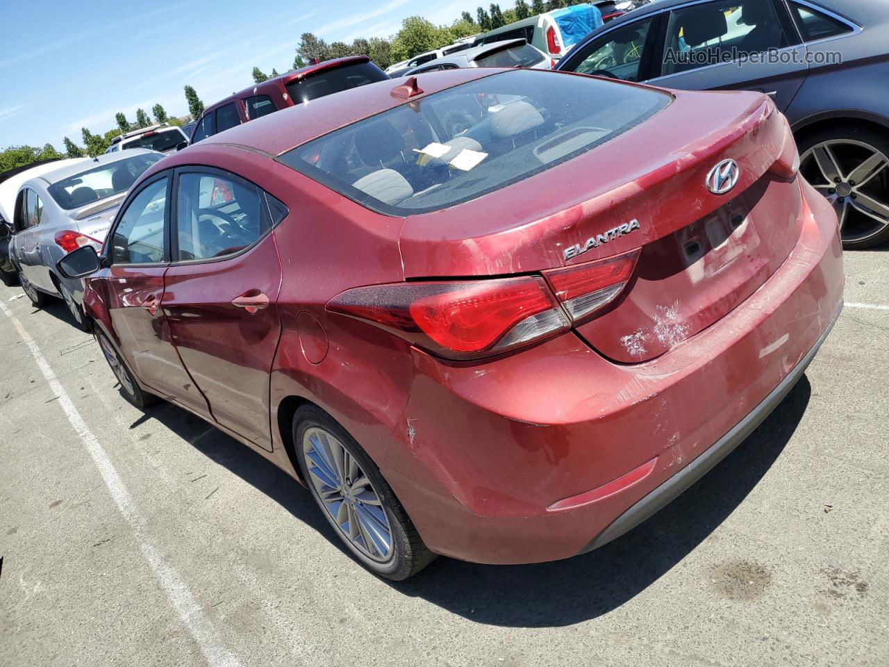 2016 Hyundai Elantra Se Red vin: 5NPDH4AE1GH715443