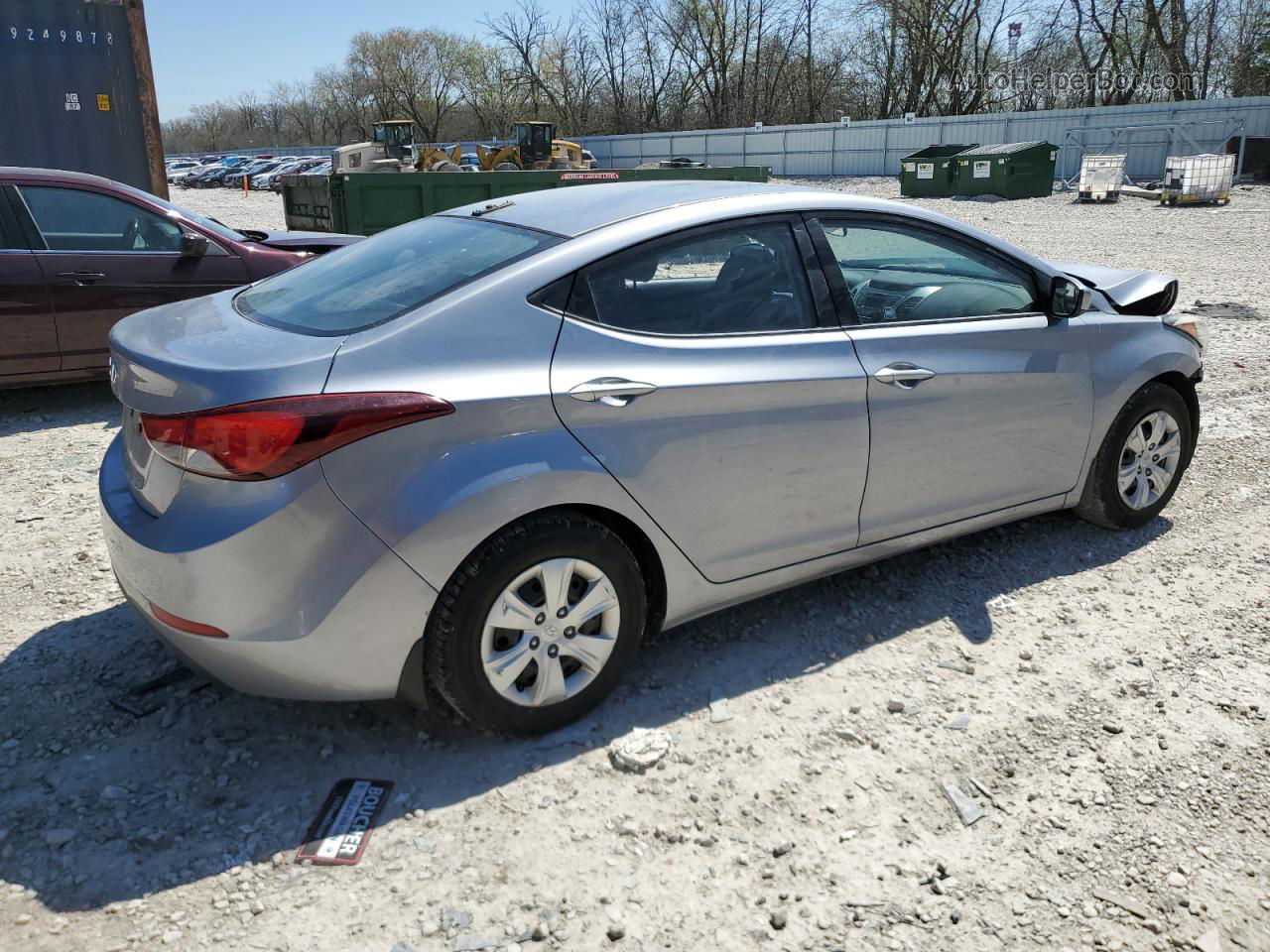 2016 Hyundai Elantra Se Gray vin: 5NPDH4AE1GH720982