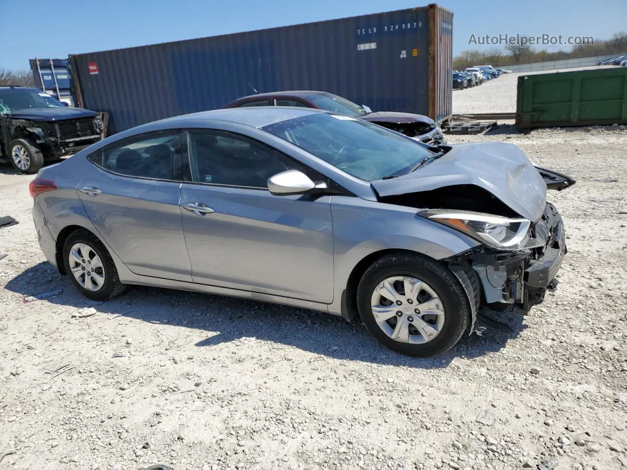 2016 Hyundai Elantra Se Gray vin: 5NPDH4AE1GH720982