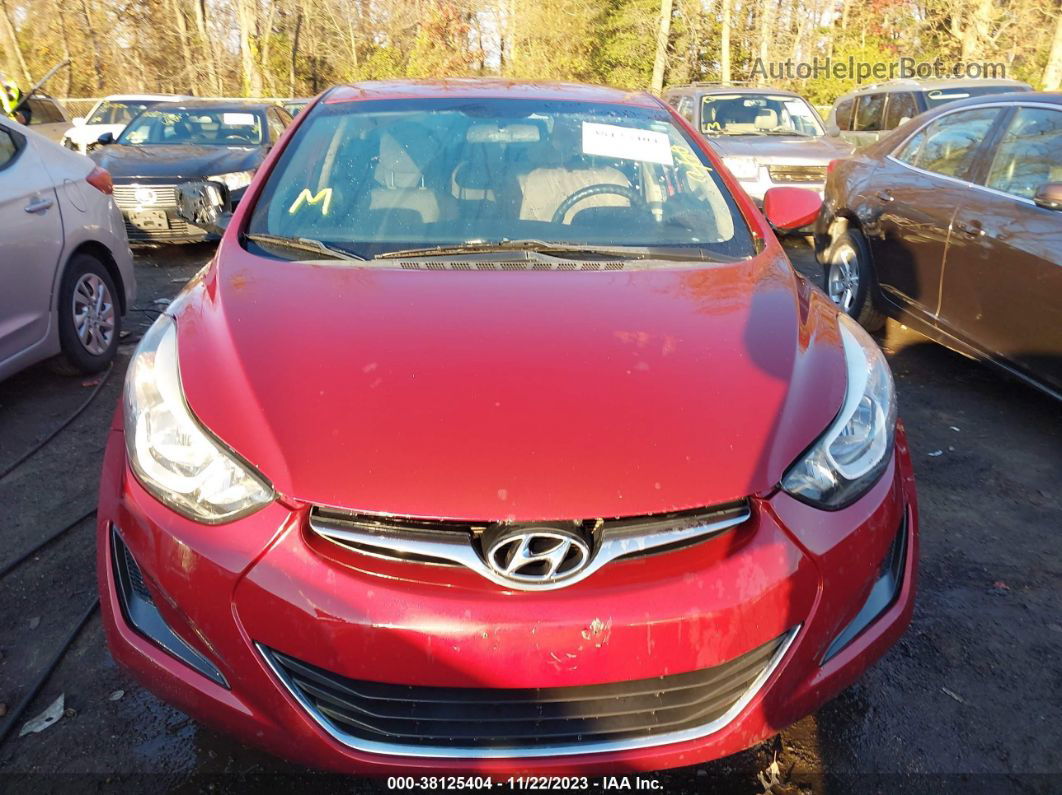 2016 Hyundai Elantra Se Red vin: 5NPDH4AE1GH721095