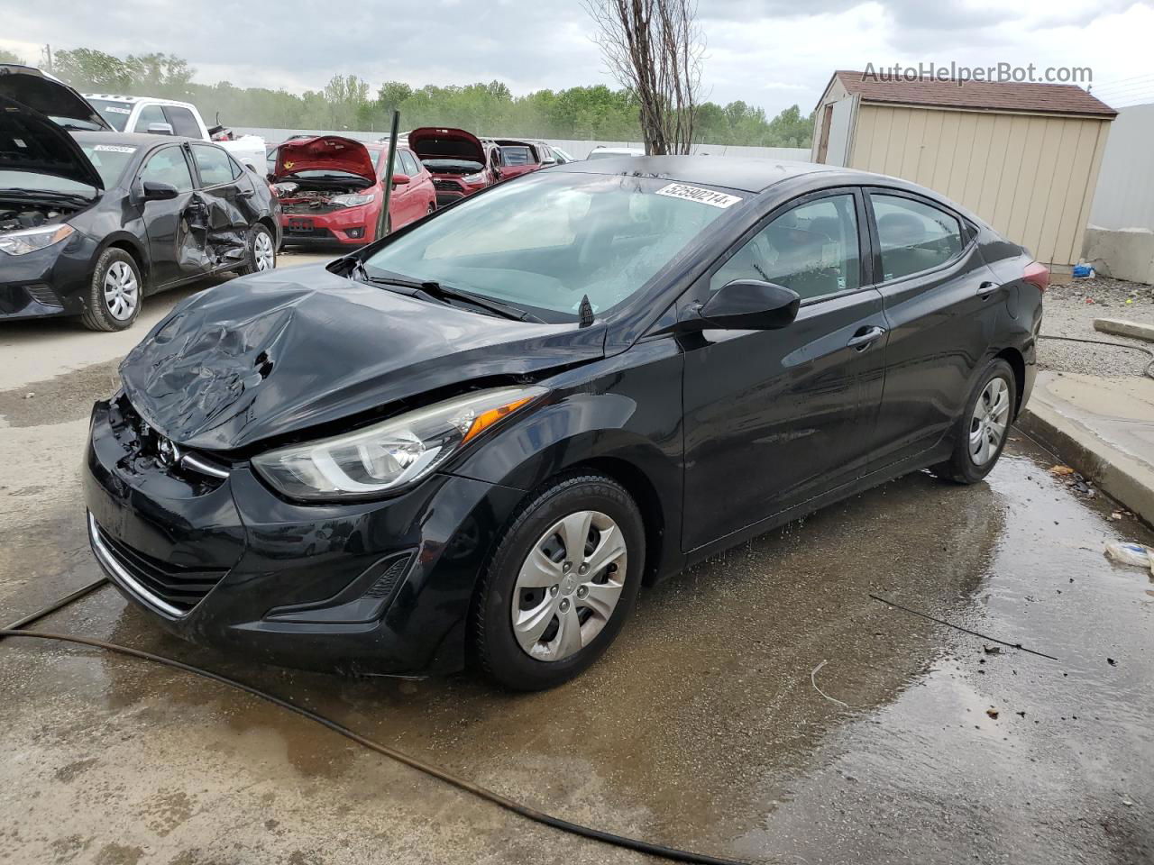 2016 Hyundai Elantra Se Черный vin: 5NPDH4AE1GH724109