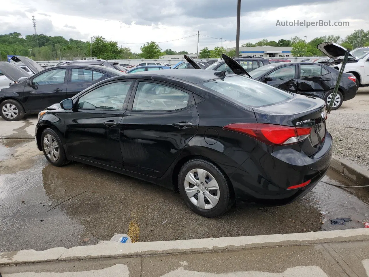 2016 Hyundai Elantra Se Черный vin: 5NPDH4AE1GH724109