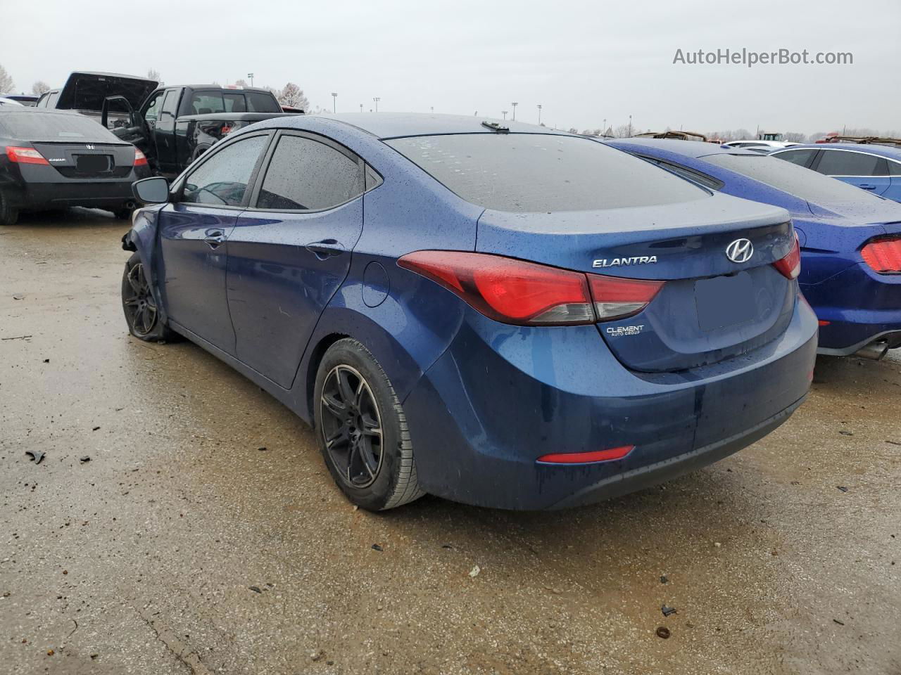 2016 Hyundai Elantra Se Синий vin: 5NPDH4AE1GH756851