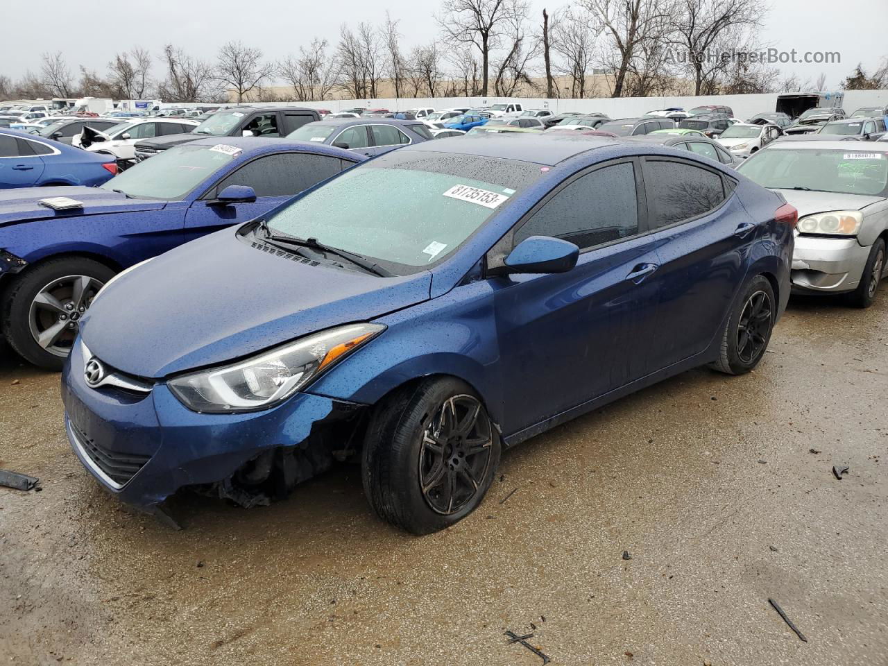 2016 Hyundai Elantra Se Синий vin: 5NPDH4AE1GH756851