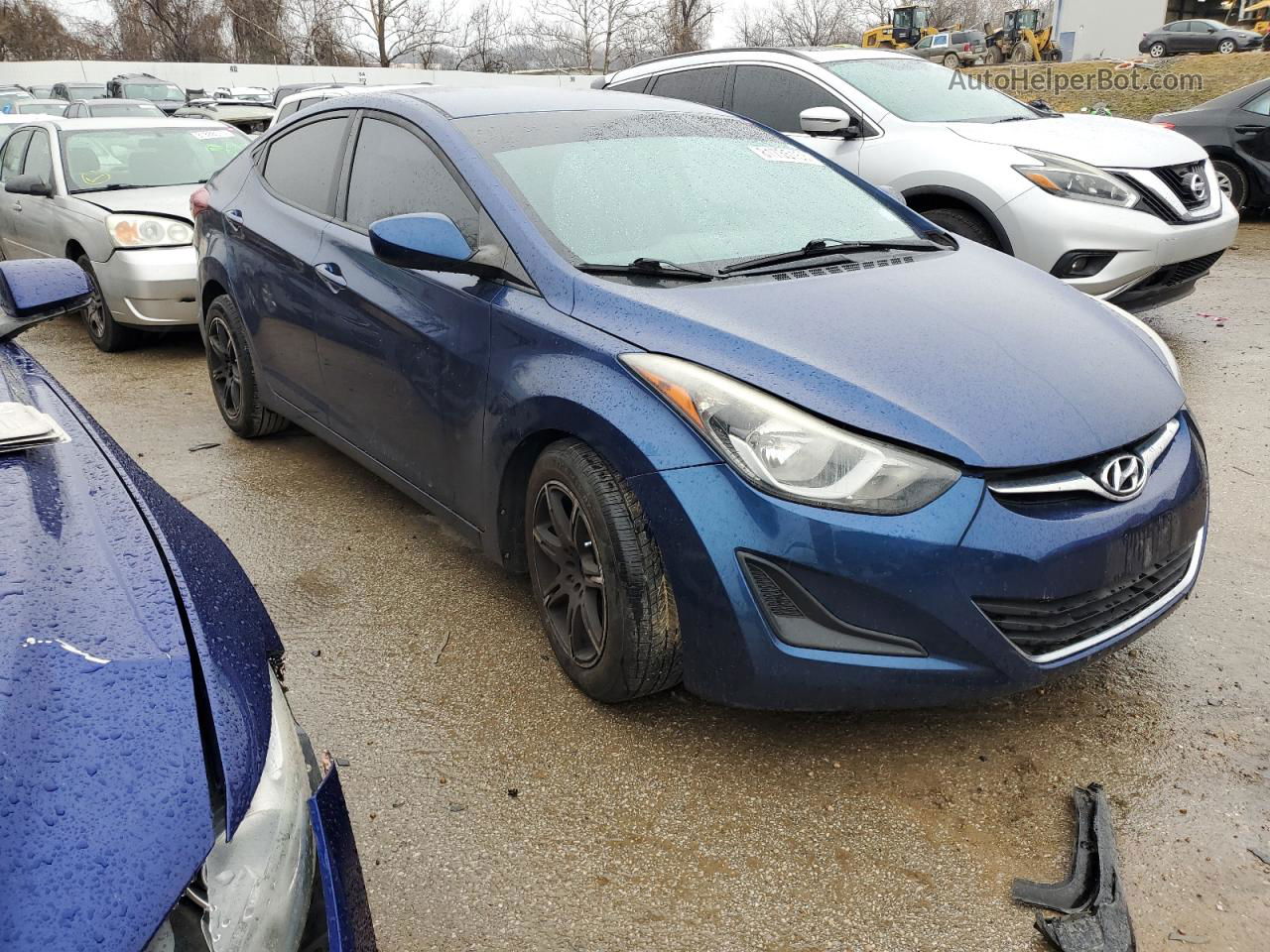 2016 Hyundai Elantra Se Синий vin: 5NPDH4AE1GH756851