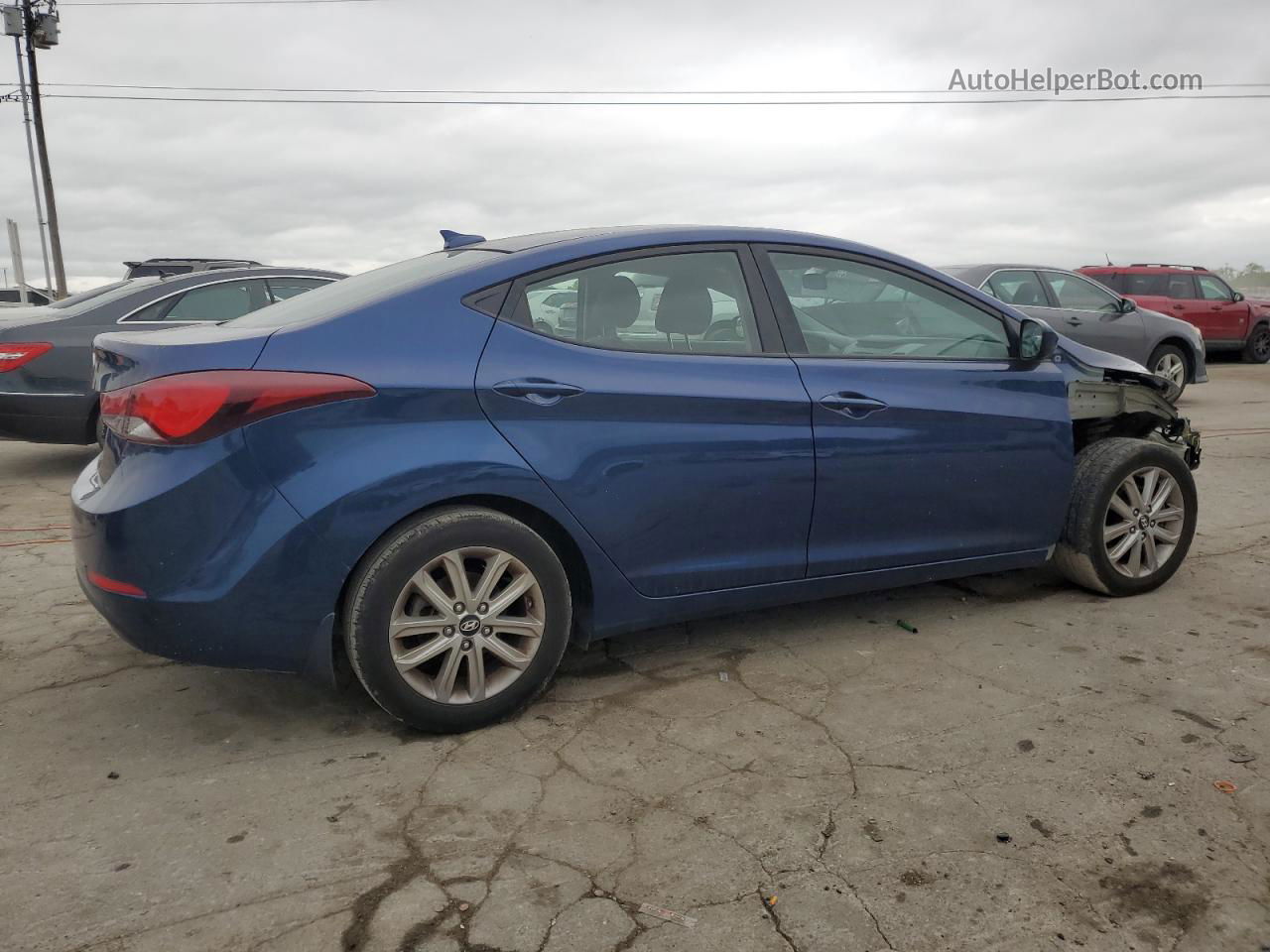 2016 Hyundai Elantra Se Синий vin: 5NPDH4AE1GH757837