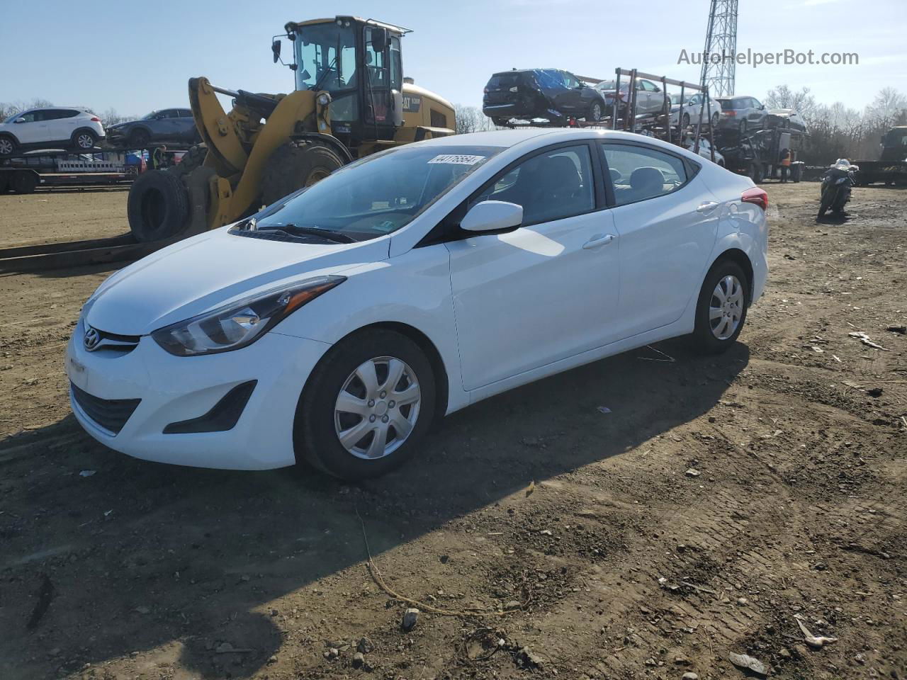 2016 Hyundai Elantra Se White vin: 5NPDH4AE1GH761452