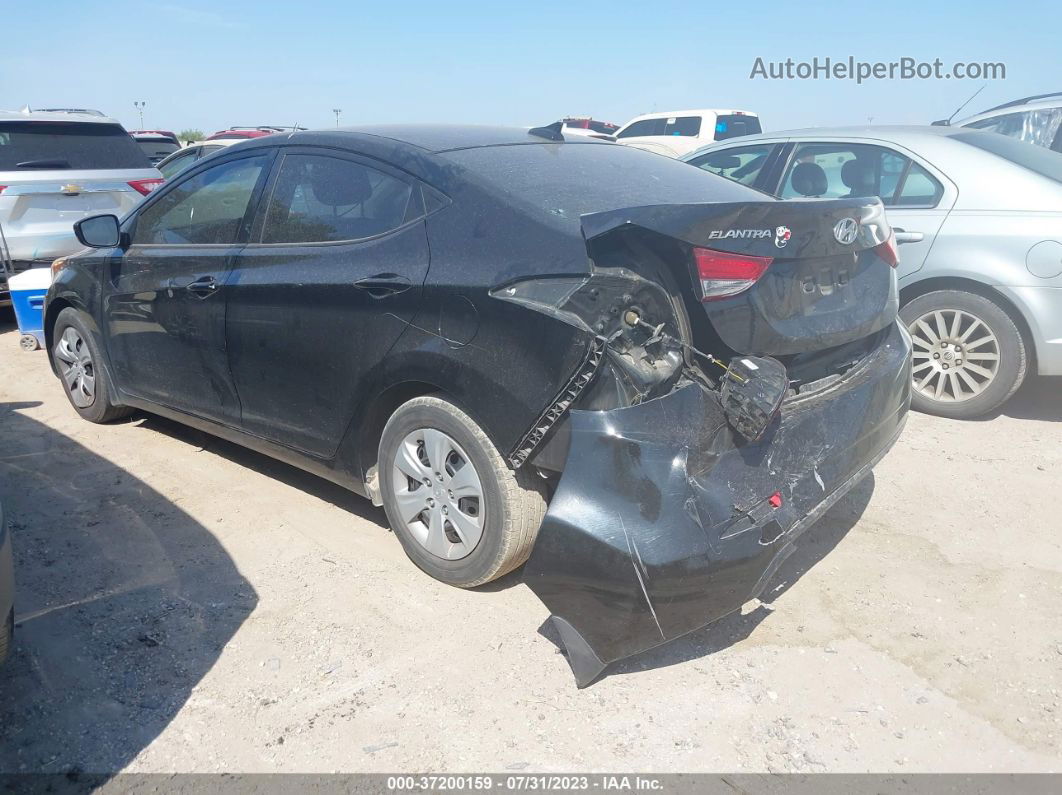 2016 Hyundai Elantra Se Black vin: 5NPDH4AE1GH776260