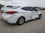 2016 Hyundai Elantra Se White vin: 5NPDH4AE1GH776694