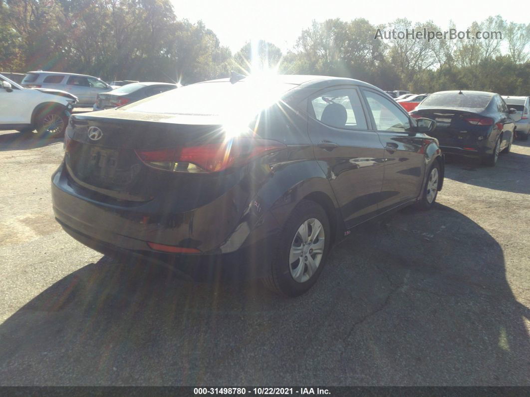 2016 Hyundai Elantra Se Black vin: 5NPDH4AE1GH784164