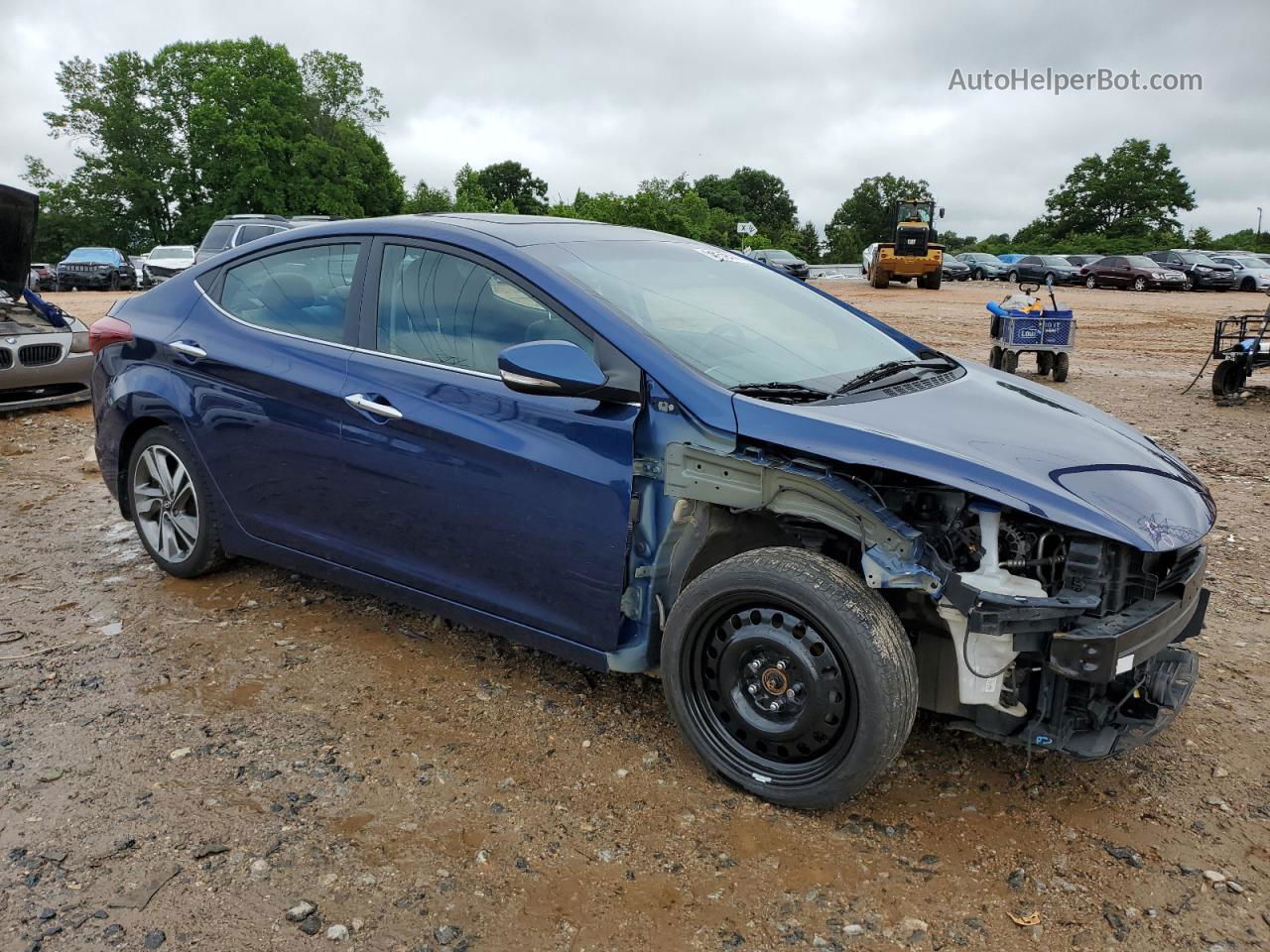 2016 Hyundai Elantra Se Синий vin: 5NPDH4AE1GH795925