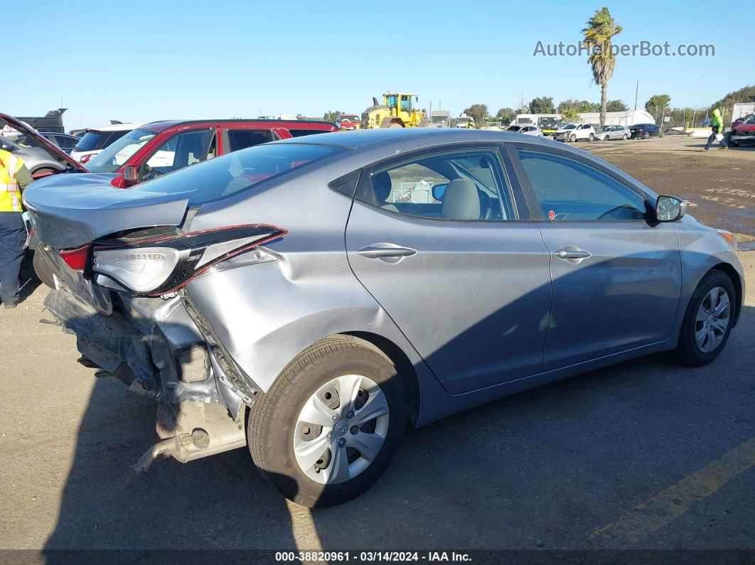 2016 Hyundai Elantra Le-r Silver vin: 5NPDH4AE1GH799280