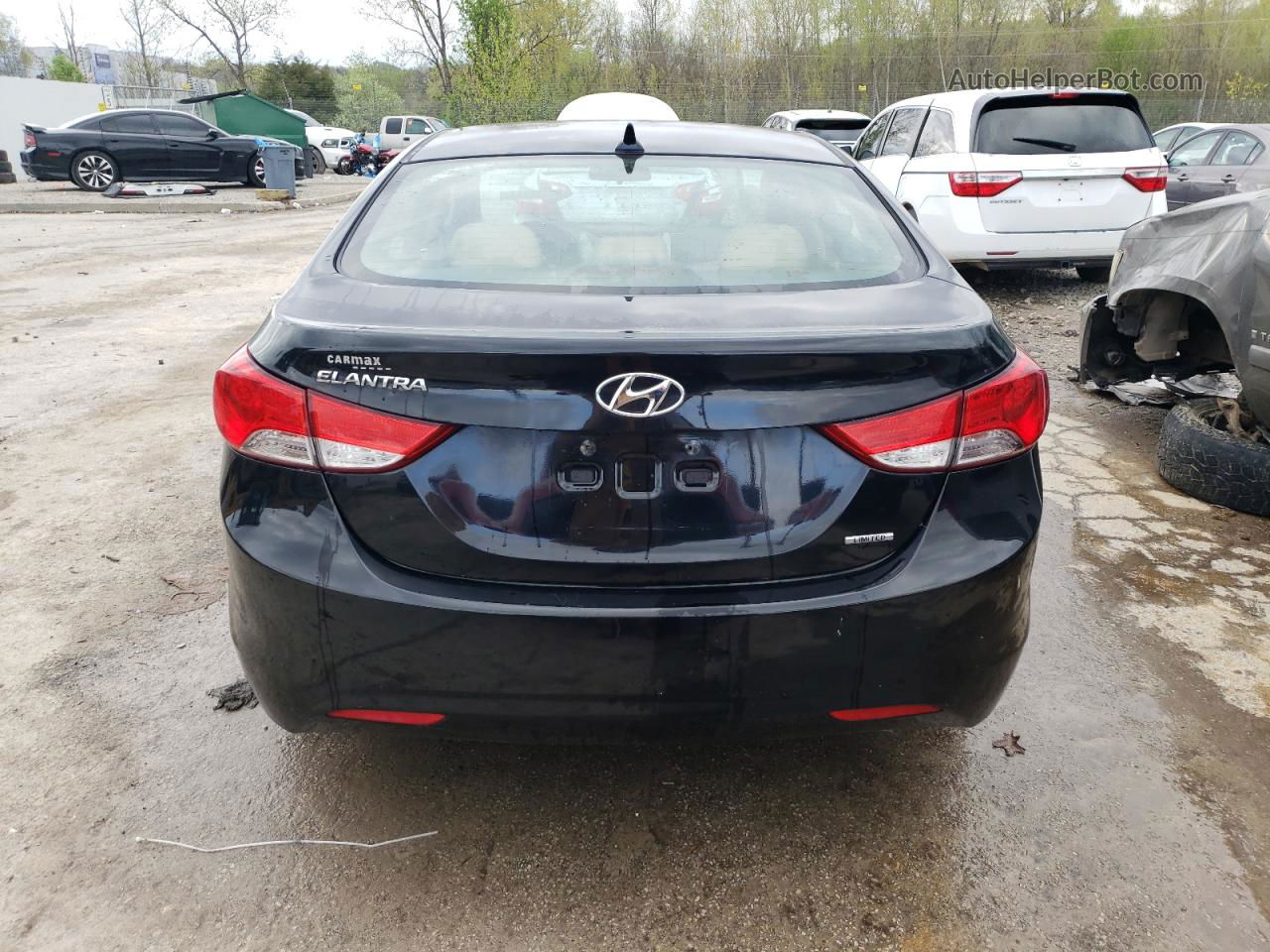 2011 Hyundai Elantra Gls Черный vin: 5NPDH4AE2BH004004