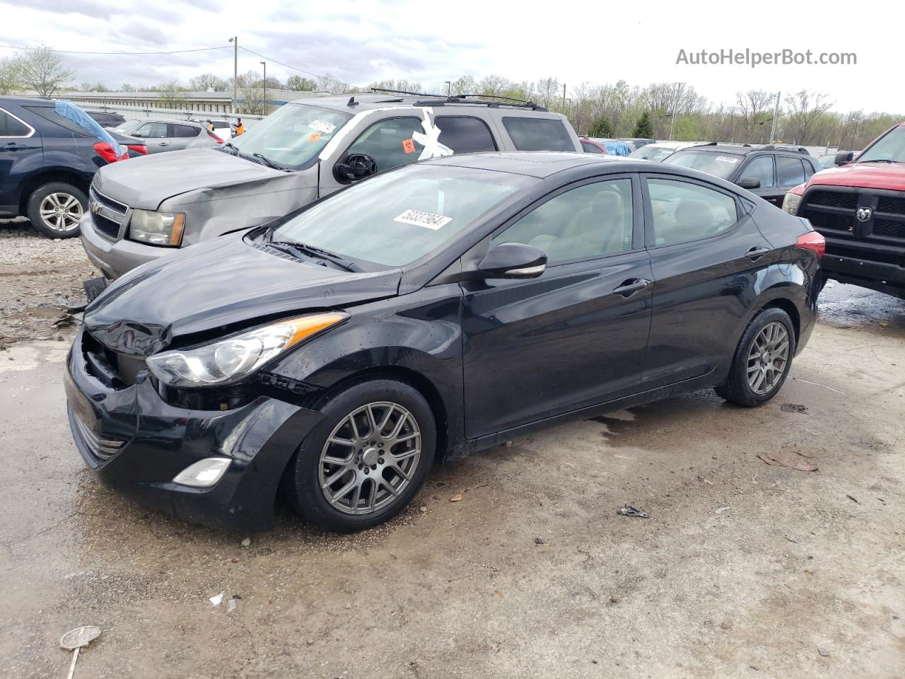 2011 Hyundai Elantra Gls Black vin: 5NPDH4AE2BH004004