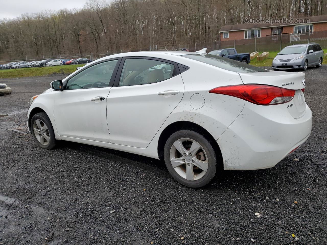 2011 Hyundai Elantra Gls White vin: 5NPDH4AE2BH016735