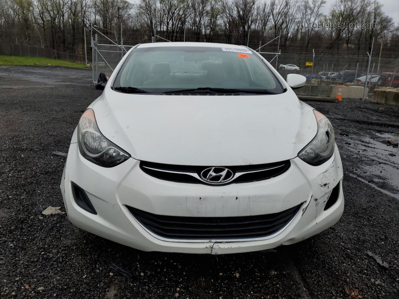 2011 Hyundai Elantra Gls White vin: 5NPDH4AE2BH016735