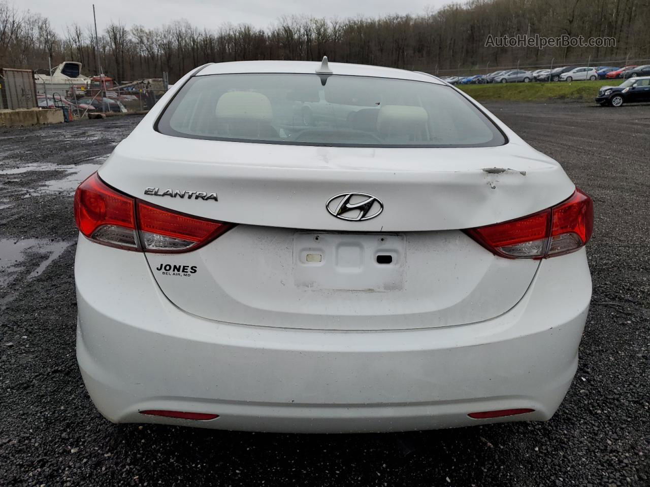 2011 Hyundai Elantra Gls White vin: 5NPDH4AE2BH016735