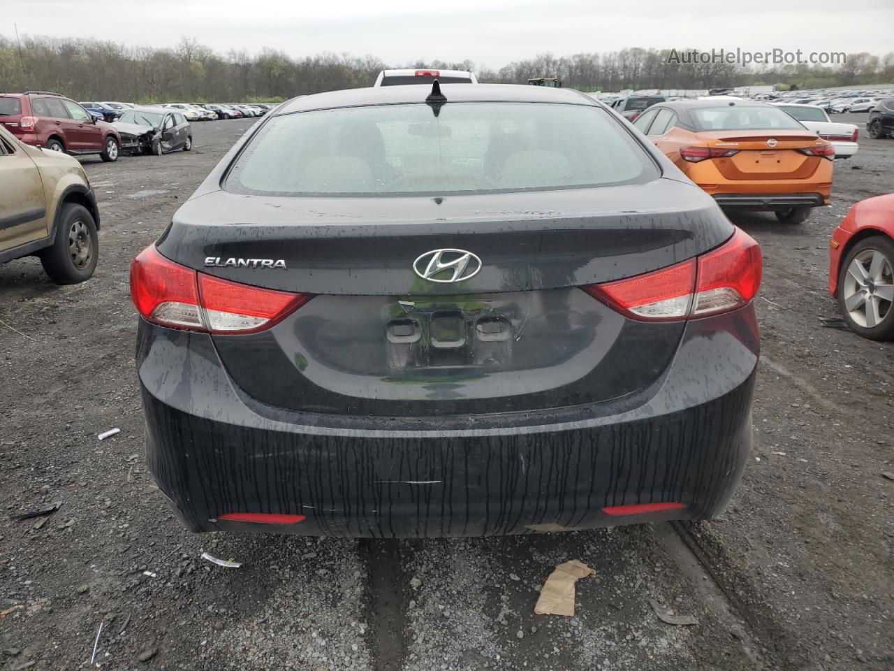 2011 Hyundai Elantra Gls Black vin: 5NPDH4AE2BH024043