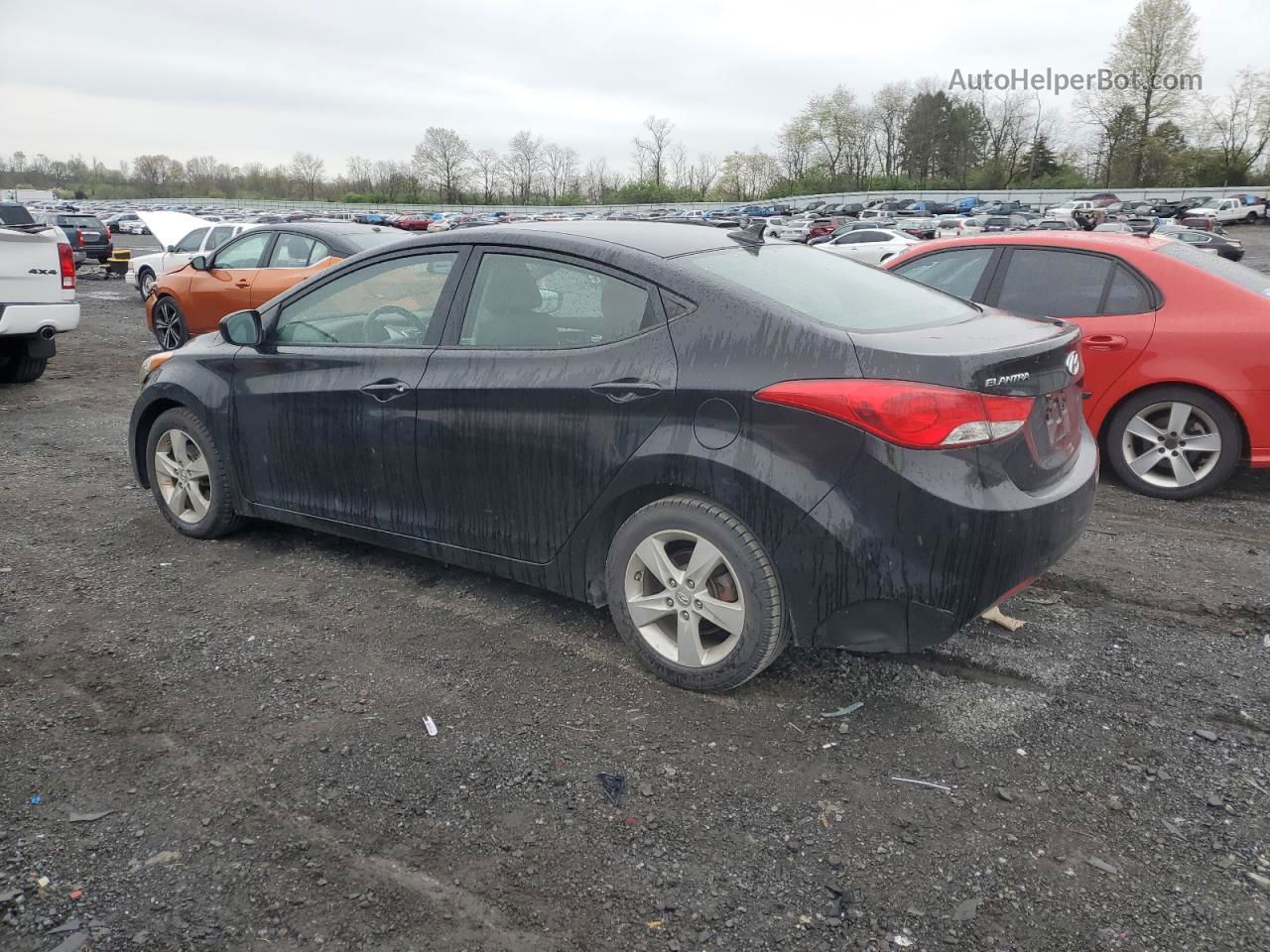 2011 Hyundai Elantra Gls Black vin: 5NPDH4AE2BH024043