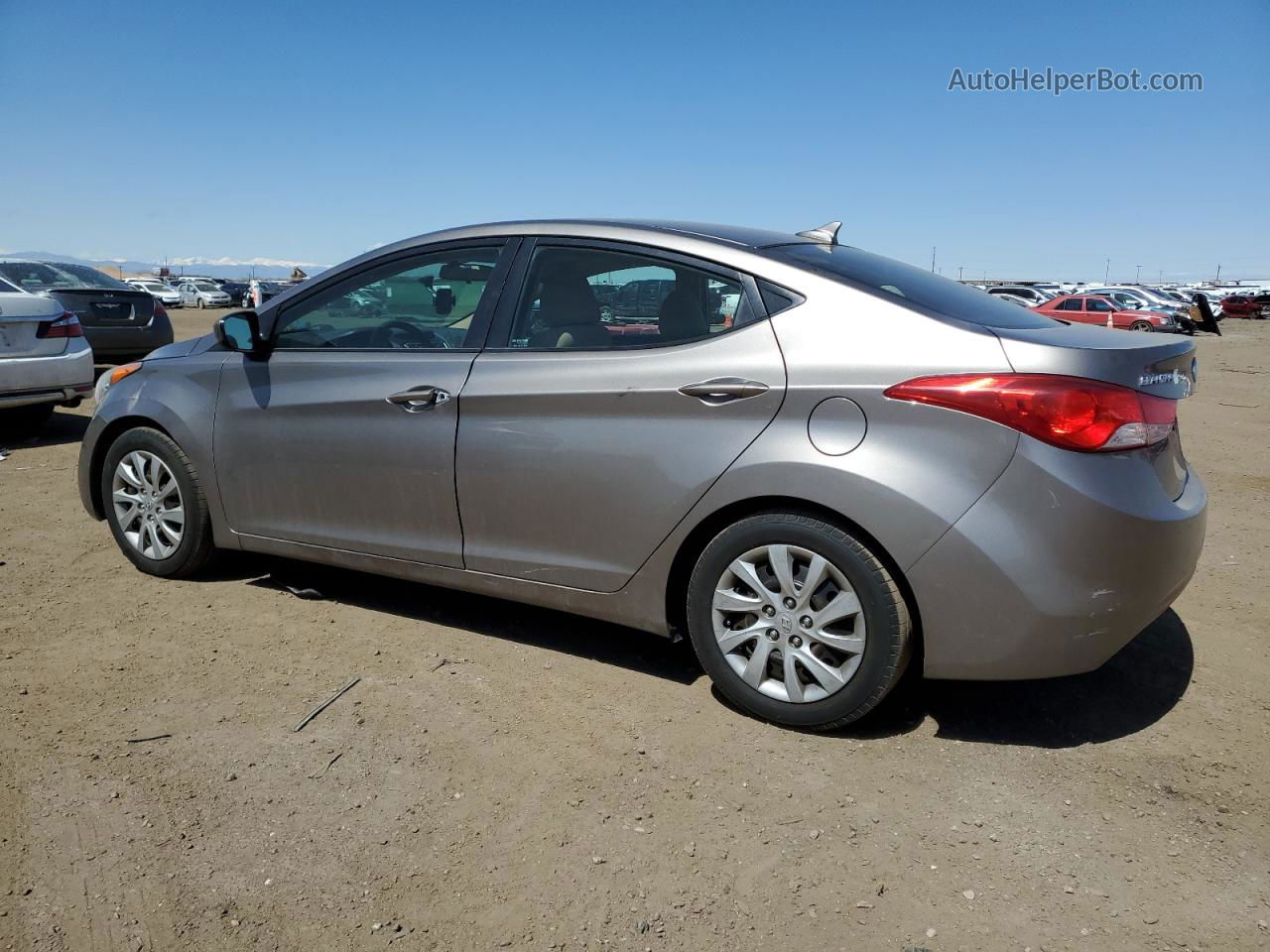 2011 Hyundai Elantra Gls Gray vin: 5NPDH4AE2BH024267