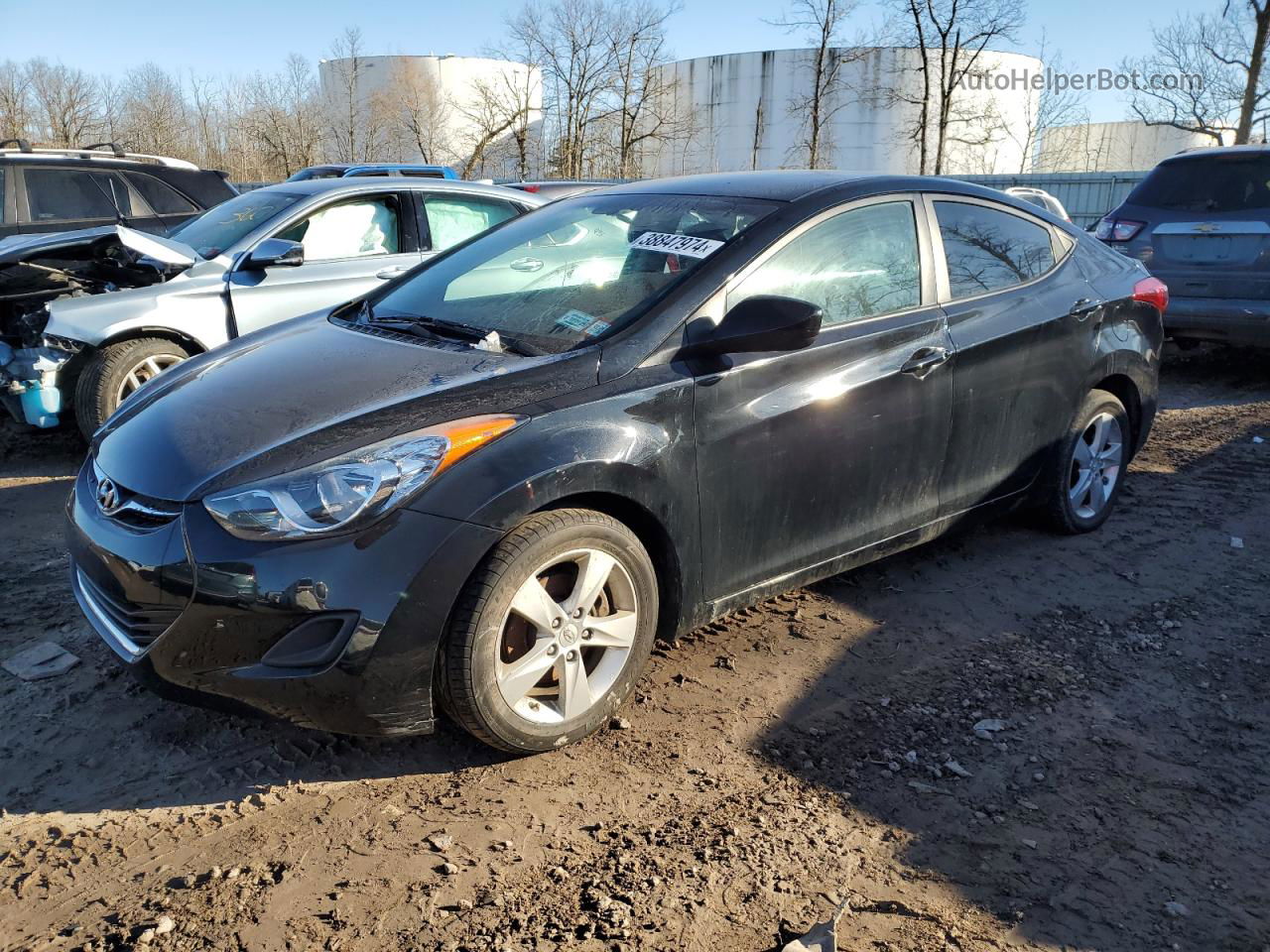 2011 Hyundai Elantra Gls Black vin: 5NPDH4AE2BH030389