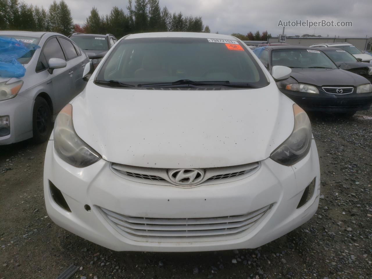 2011 Hyundai Elantra Gls White vin: 5NPDH4AE2BH037469