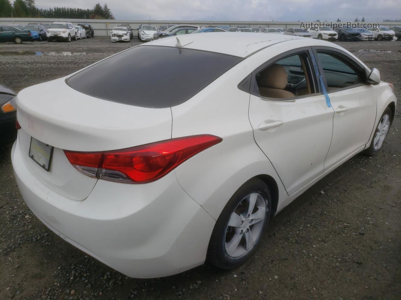 2011 Hyundai Elantra Gls White vin: 5NPDH4AE2BH037469