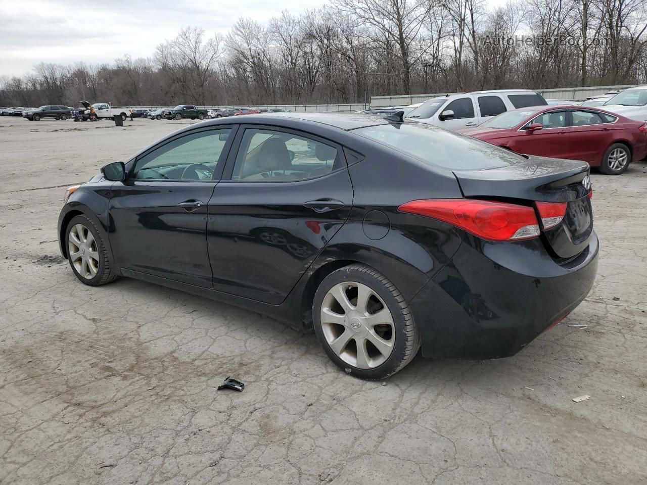 2011 Hyundai Elantra Gls Black vin: 5NPDH4AE2BH045992