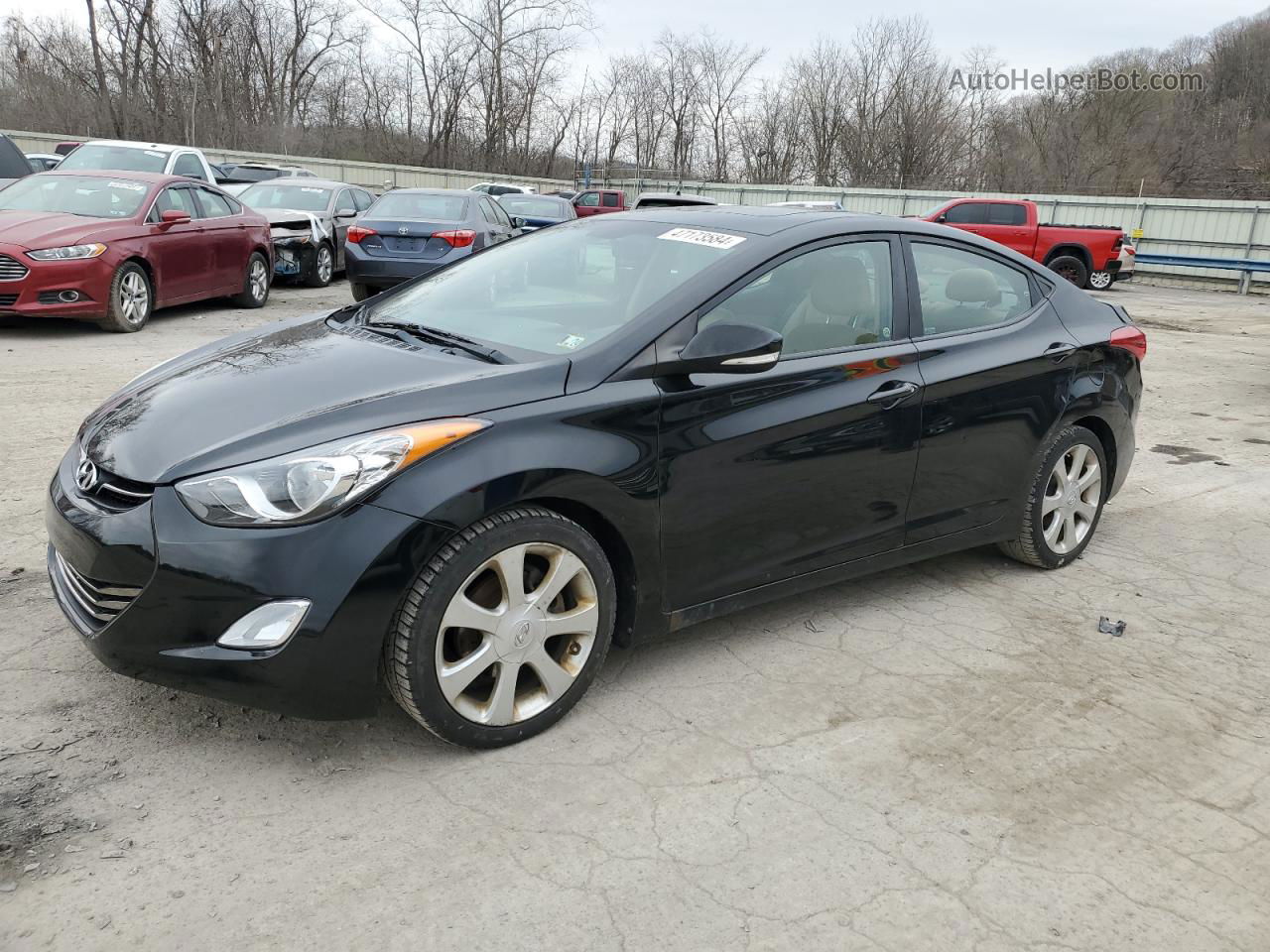 2011 Hyundai Elantra Gls Черный vin: 5NPDH4AE2BH045992