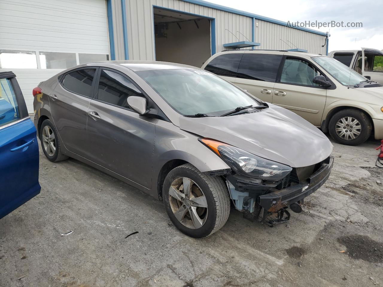 2011 Hyundai Elantra Gls Gray vin: 5NPDH4AE2BH047385