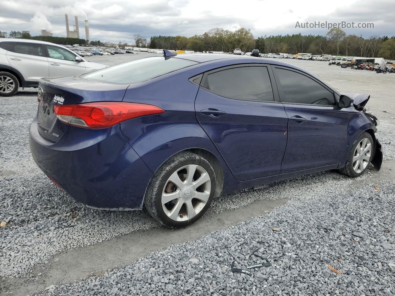 2011 Hyundai Elantra Gls Синий vin: 5NPDH4AE2BH052487