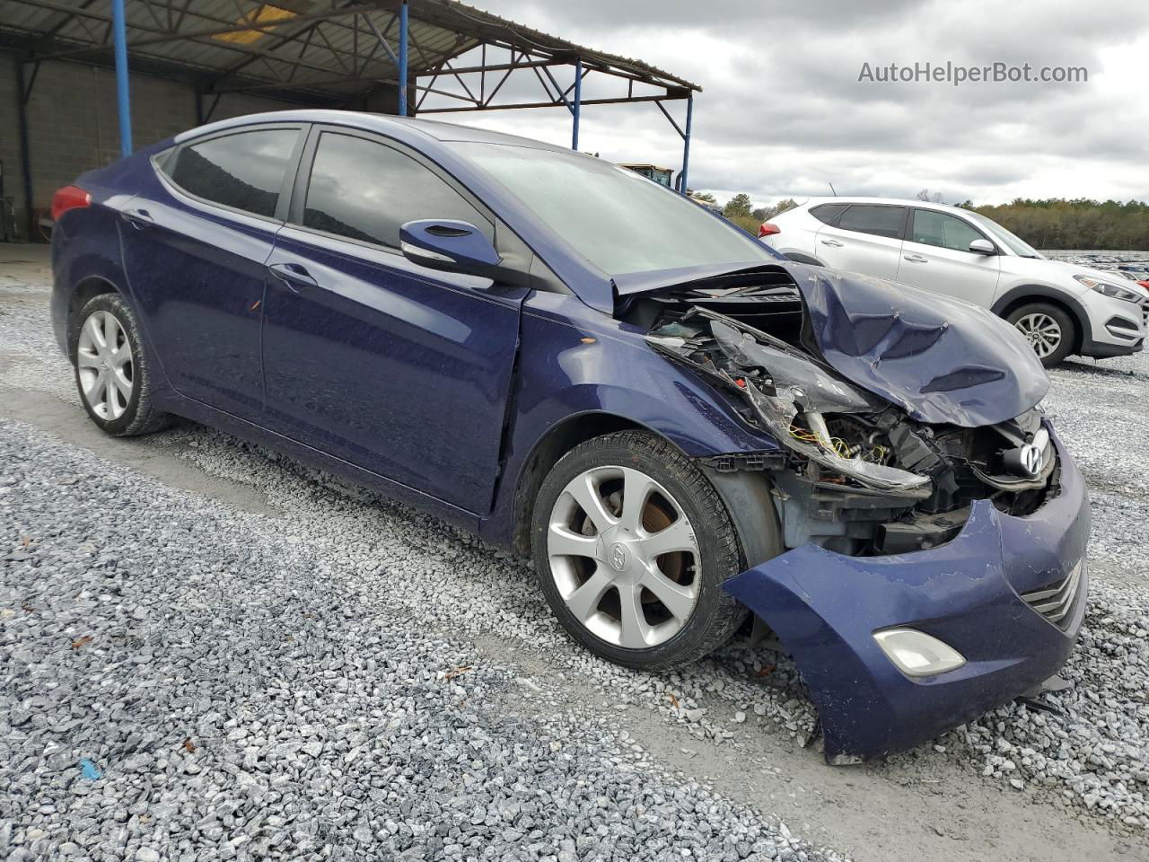 2011 Hyundai Elantra Gls Blue vin: 5NPDH4AE2BH052487