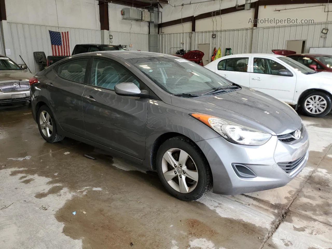 2011 Hyundai Elantra Gls Gray vin: 5NPDH4AE2BH055342