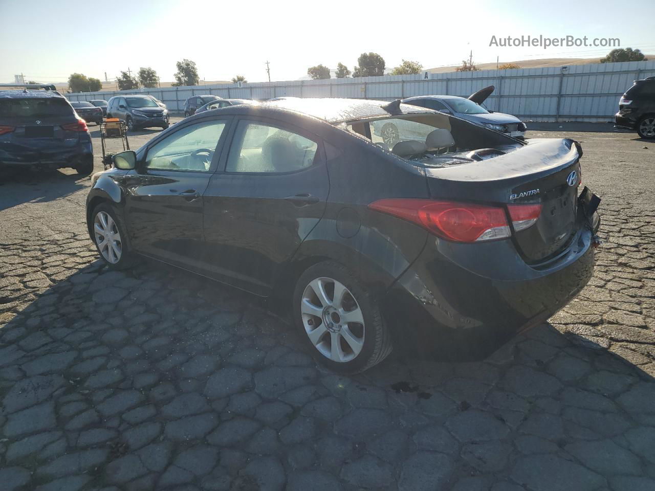 2011 Hyundai Elantra Gls Black vin: 5NPDH4AE2BH056586