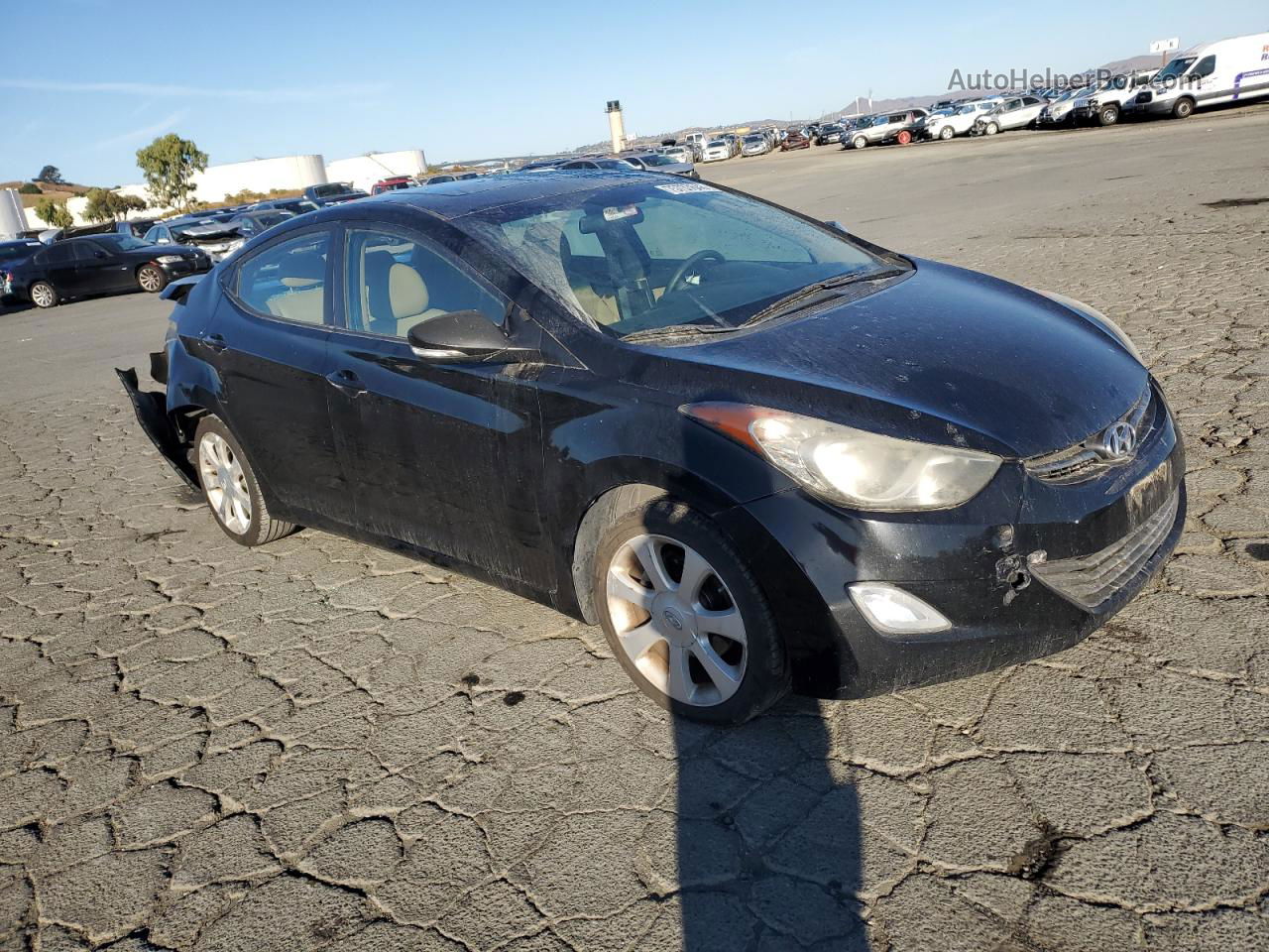 2011 Hyundai Elantra Gls Black vin: 5NPDH4AE2BH056586